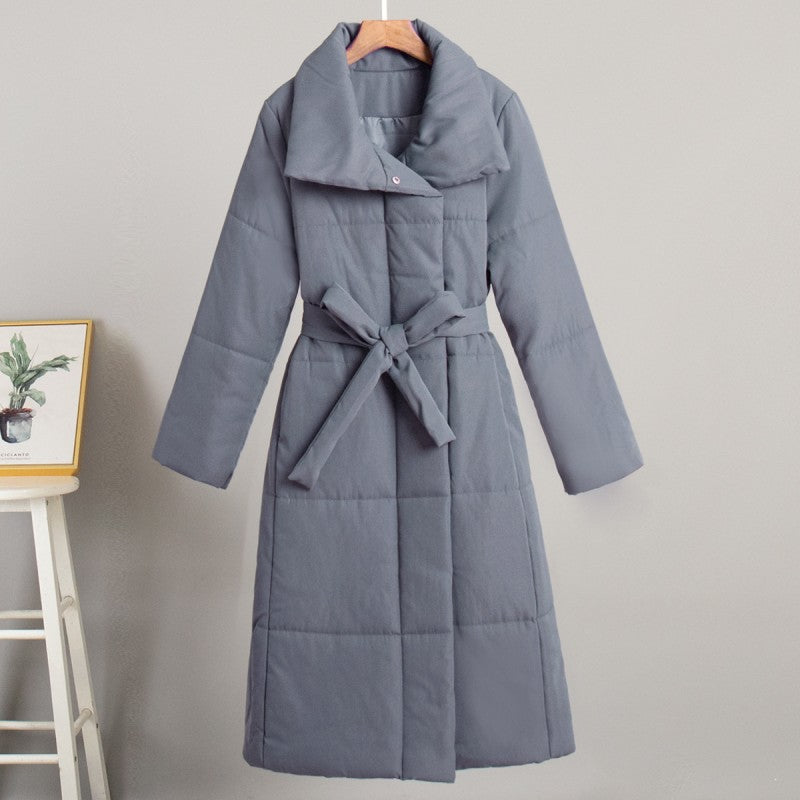 Long High-Collar Insulated Coat