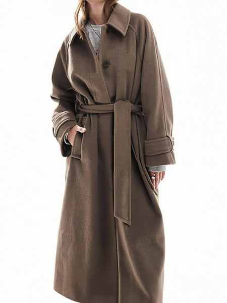 Woolen Lapel Overcoat