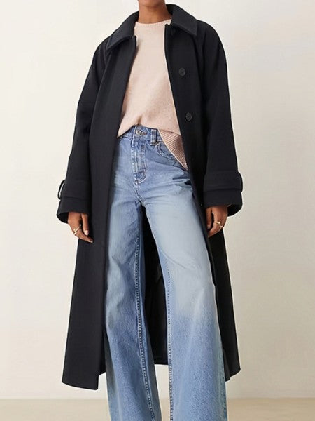 Woolen Lapel Overcoat