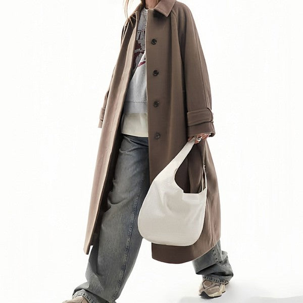 Woolen Lapel Overcoat