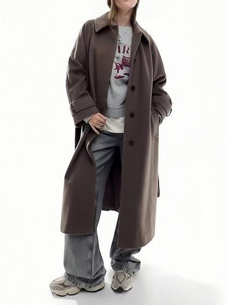 Woolen Lapel Overcoat