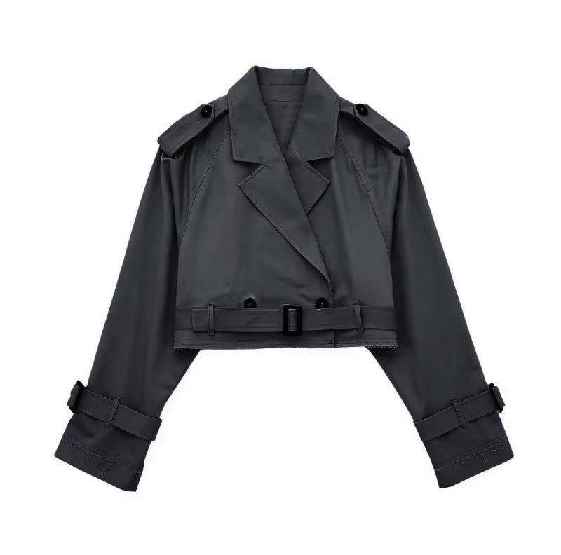 Streetwear Belted Wrap Coat