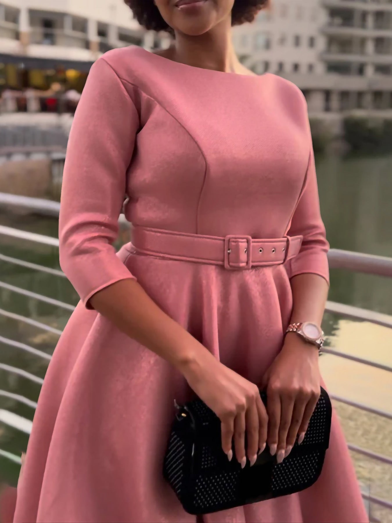 Graceful Banquet Midi Dress