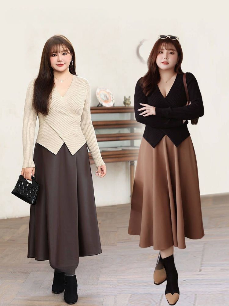 V-Neck Cross Sheep Wool Sweater