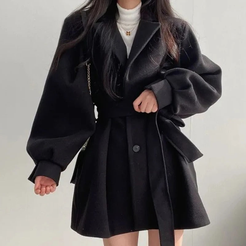 Hepburn Wool Lace-Up Trench