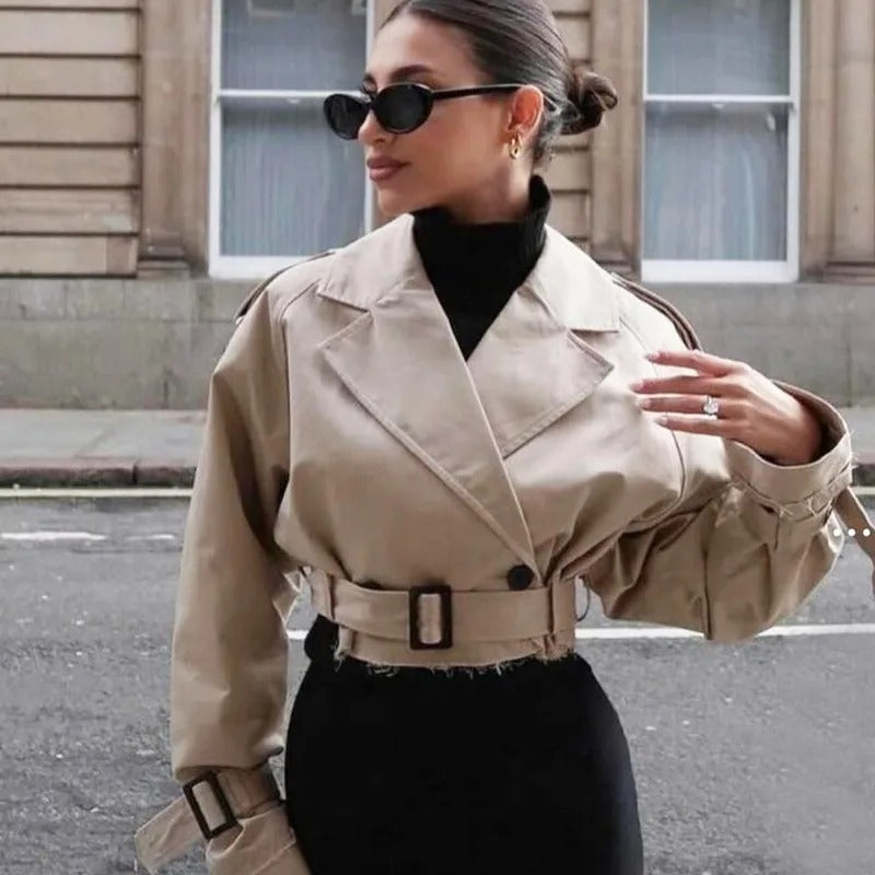 Streetwear Belted Wrap Coat