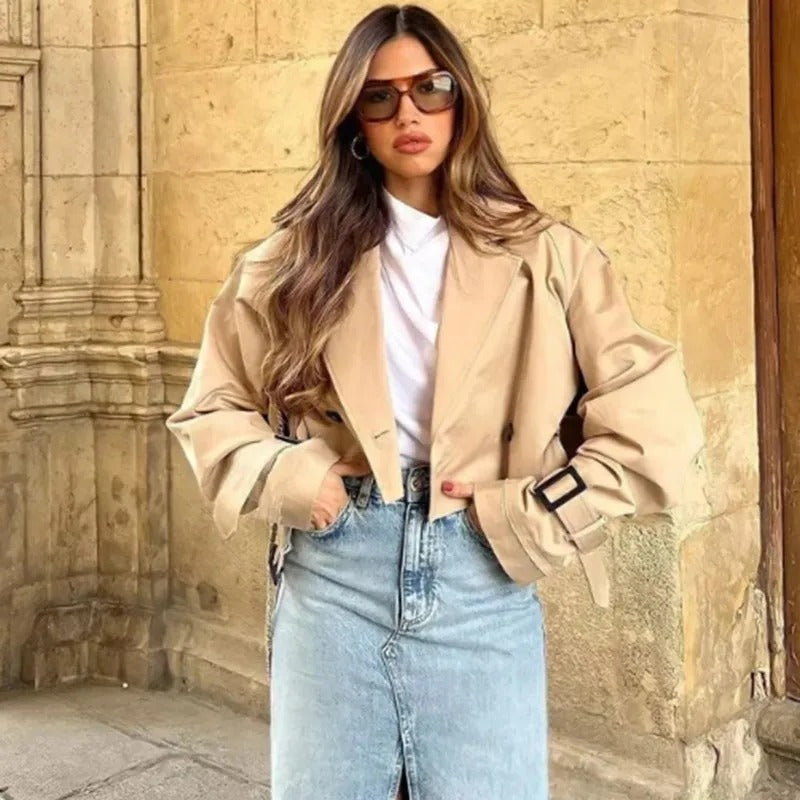 Streetwear Belted Wrap Coat